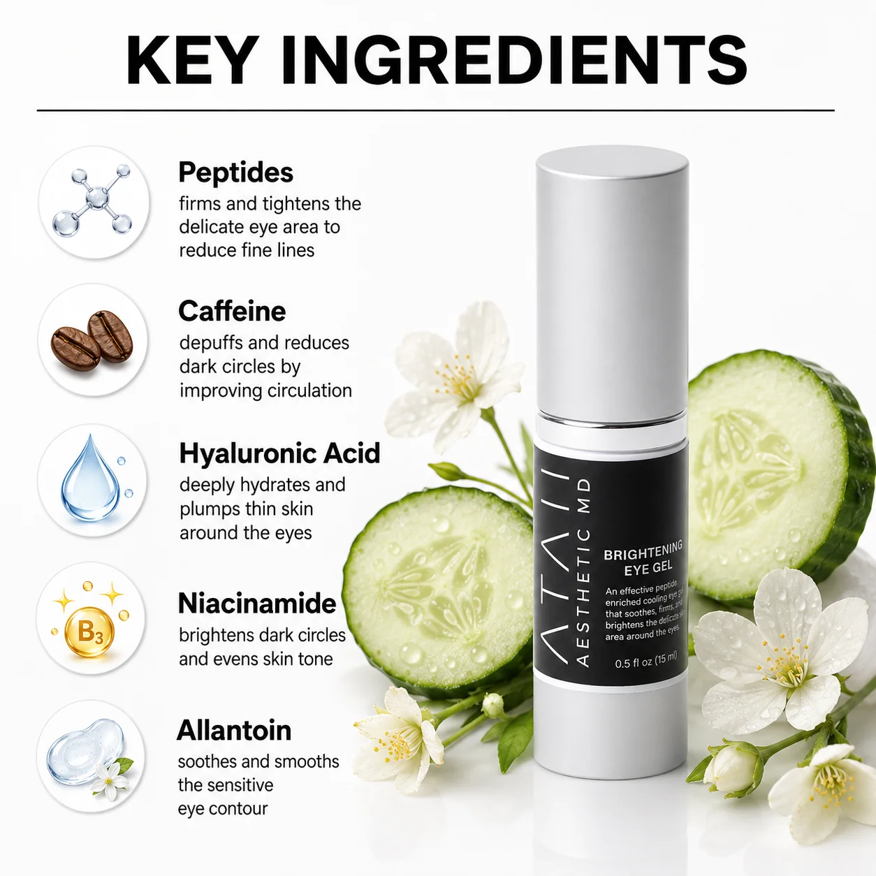 Brightening Eye Gel key ingredients