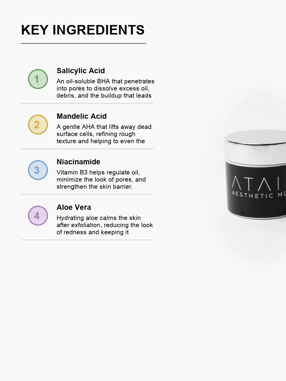 Clear Pads key ingredients