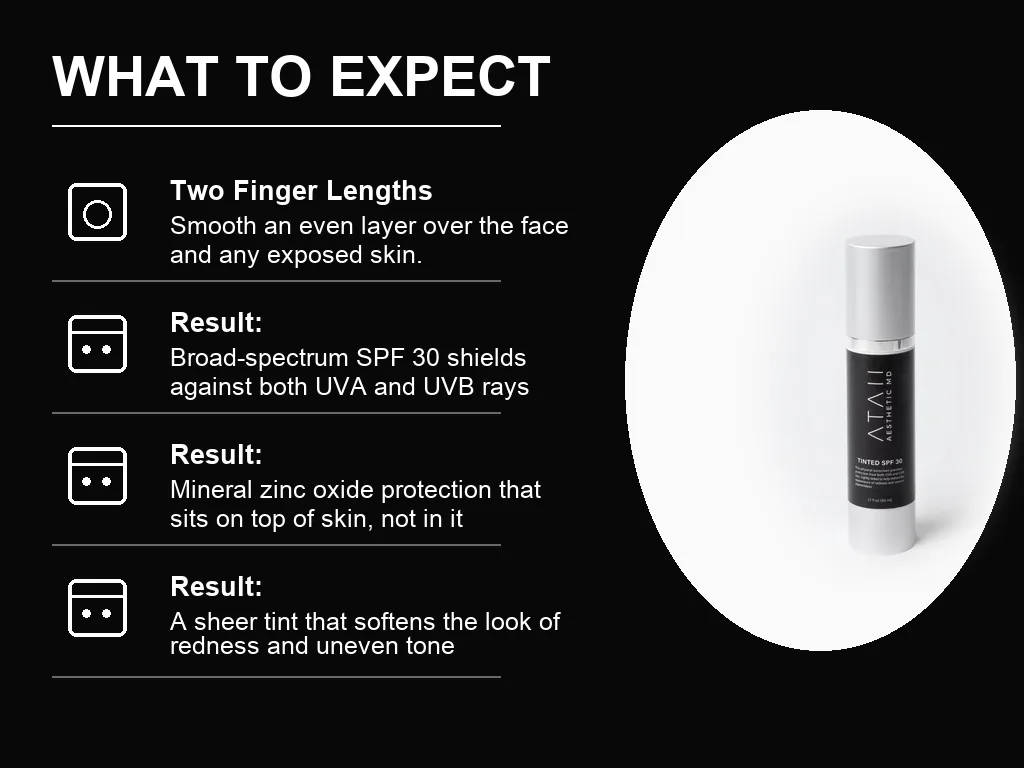 Tinted SPF 30 what to expect